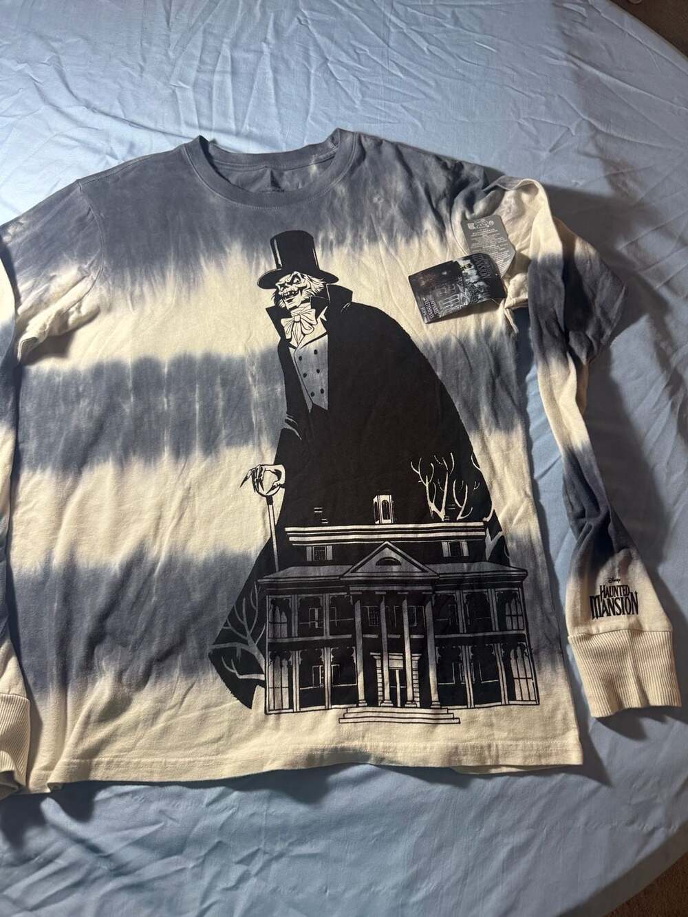Disney Haunted Mansion Long Sleeve Tie Dye Shirt medium